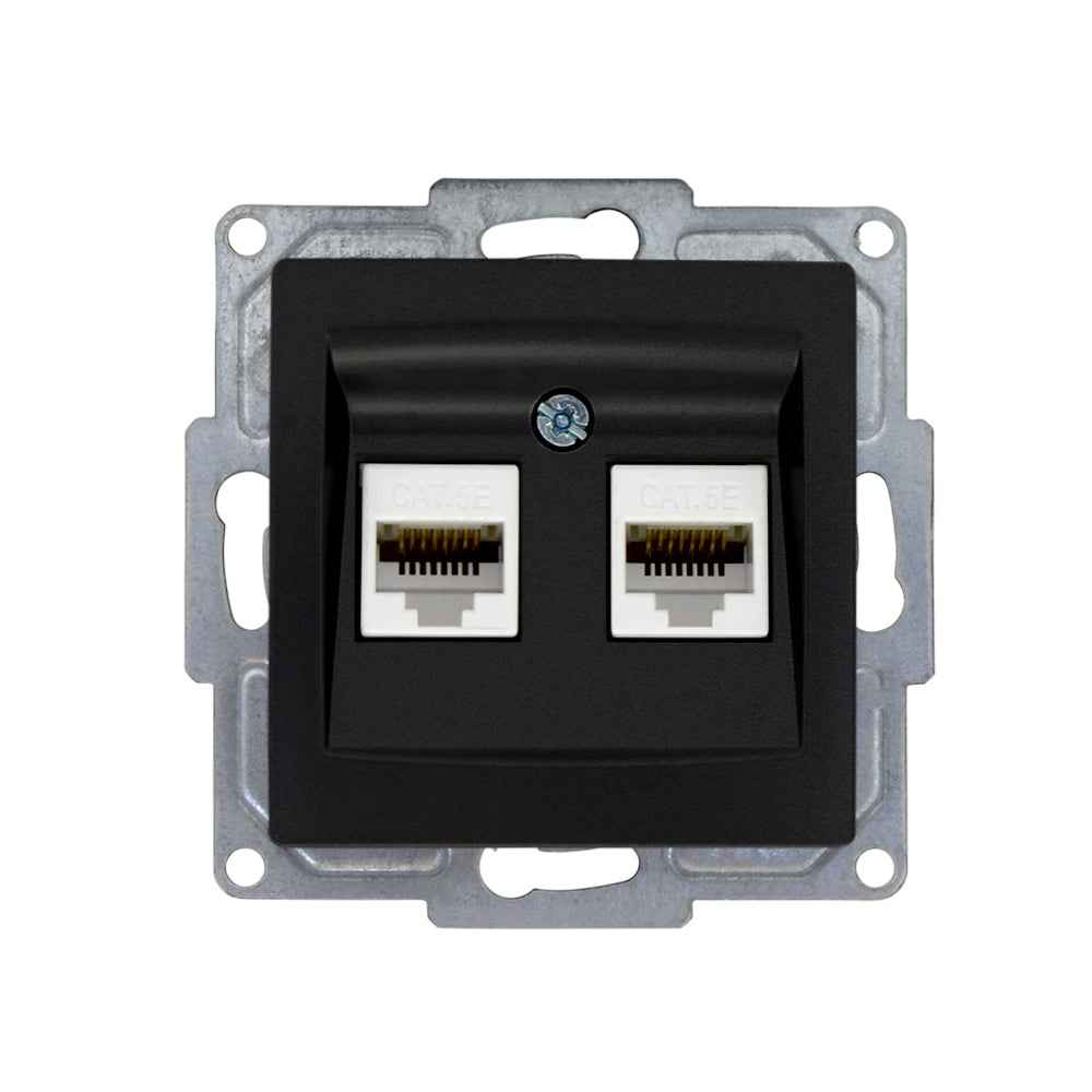 VISAGE Schwarz UP Schalterprogramme, Schuko Steckdosen, Schalter, Taster, Jalousie, Dimmer,