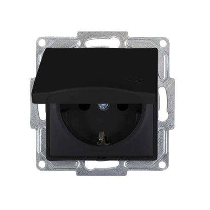 VISAGE Schwarz UP Schalterprogramme, Schuko Steckdosen, Schalter, Taster, Jalousie, Dimmer,