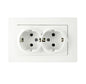 Schuko Steckdose & Schalter Serie Moderna weiss