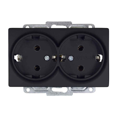 VISAGE Schwarz UP Schalterprogramme, Schuko Steckdosen, Schalter, Taster, Jalousie, Dimmer,