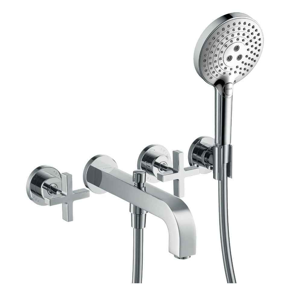 Hansgrohe "Axor Citterio" 3-Loch-Wannenarmatur mit Handbrause (chrom)