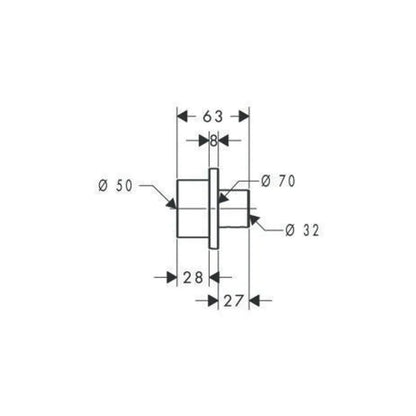 Hansgrohe "Axor Urquiola" Verlängerung für Waschtischmischer (Unterputz) HEIMWERKA