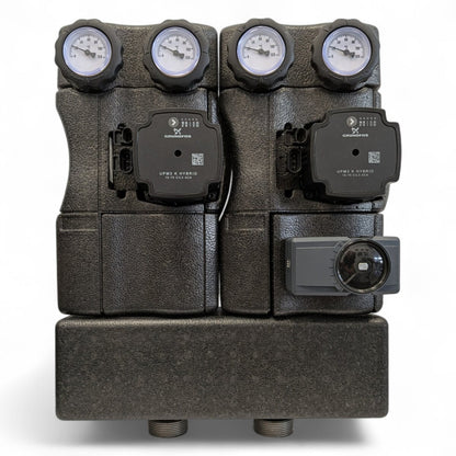 HEIZKRAFT Pumpengruppe Station90 doppelt mit Mischer 230V