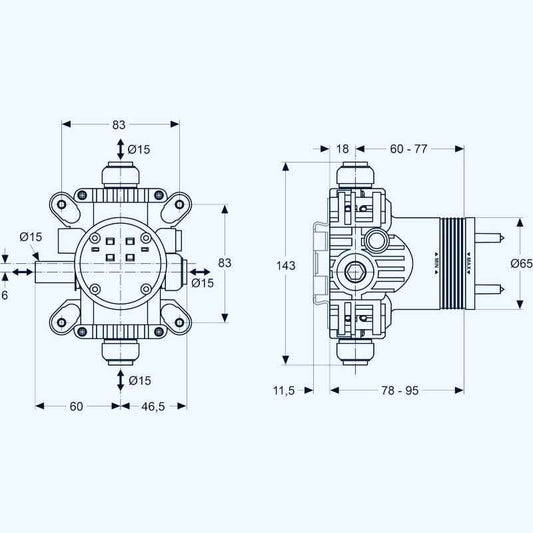 Ideal Standard "Archimodule" Unterputz-Bausatz 1 UNIVERSAL für Wandeinbau