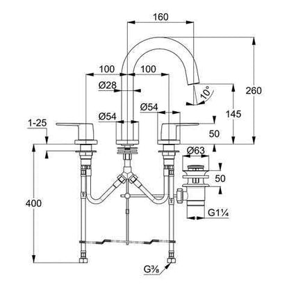 KLUDI "PURE&STYLE" Waschtischarmatur (chrom)
