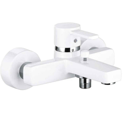 KLUDI "ZENTA" Wannenfüll- & Brausearmatur (weiß/chrom)