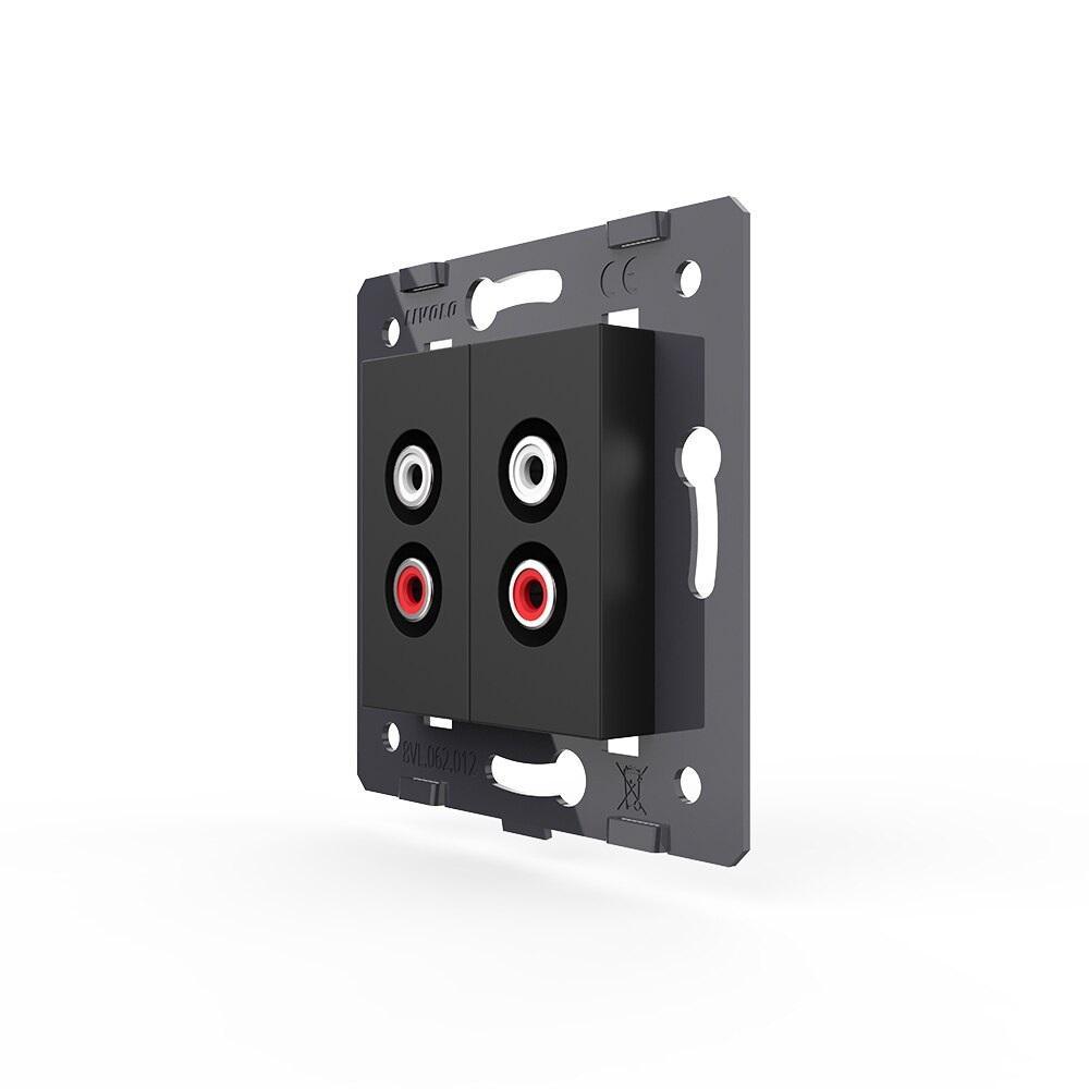 Livolo Audio-Modul für Cinch Stecker in Schwarz