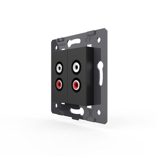 Livolo Audio-Modul für Cinch Stecker in Schwarz