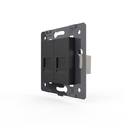 Livolo zweifaches LAN-Modul in Schwarz
