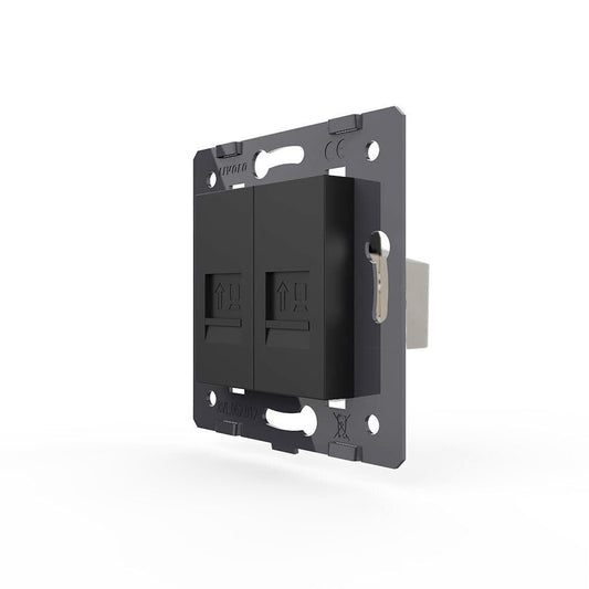 Livolo zweifaches LAN-Modul in Schwarz