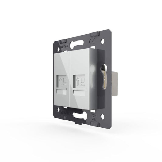 Livolo zweifaches, graues LAN-Modul CAT6 Durchgang