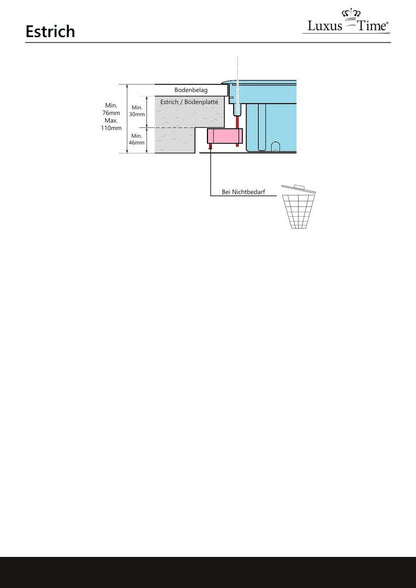 Bodentank Kunststoff 6-fach versenkbar mit Modulen
