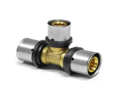 Fitting Pressfitting PIPETEC TH + U Kontur Aluverbund Bogen Kupplung T-Stück