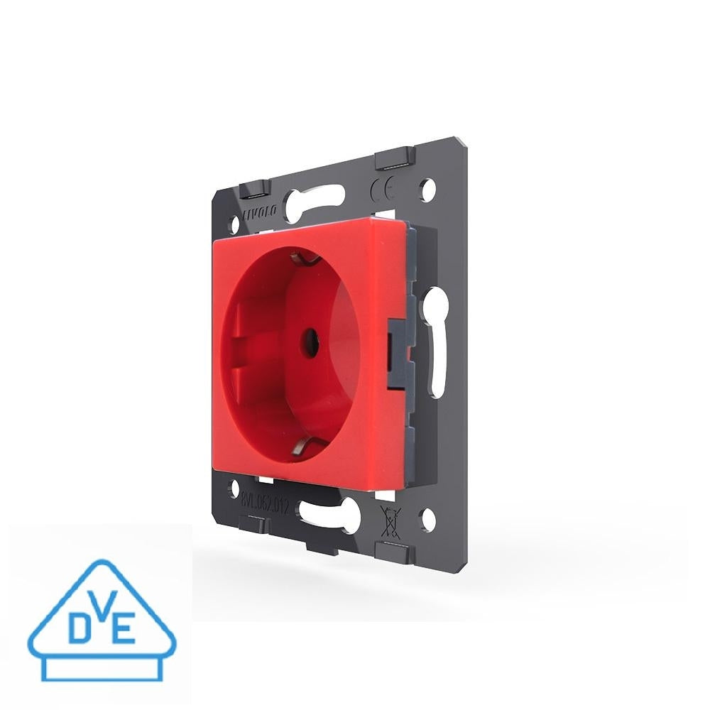 Livolo einfaches Steckdosen-Modul VDE in Rot