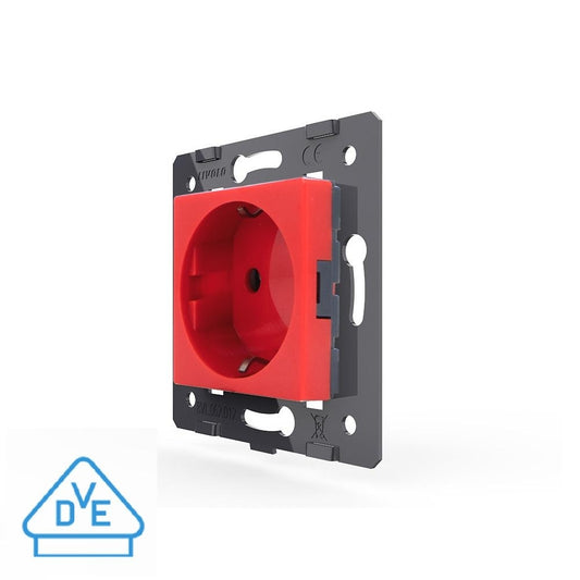 Livolo einfaches Steckdosen-Modul VDE in Rot