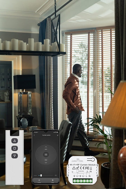 Modul für Jalousien Rollladen optional mit Fernbedienung WIFI + Funk WLAN - Livolo-Deutschland