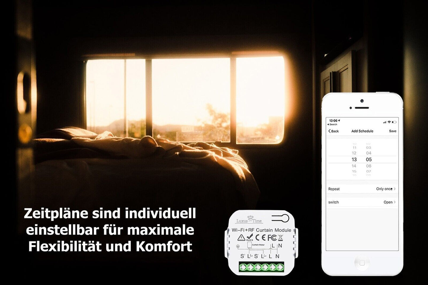 Modul für Jalousien Rollladen optional mit Fernbedienung WIFI + Funk WLAN - Livolo-Deutschland