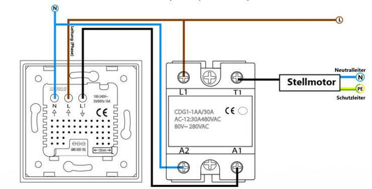 Livolo Raumthermostat f. Fußbodenheizung mit ext. Sensor in schwarz