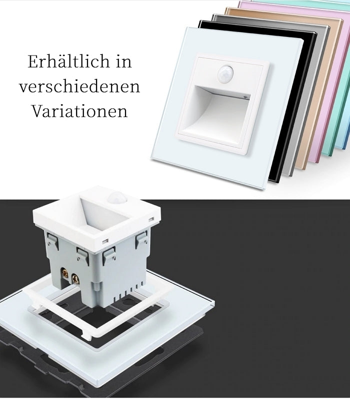 Livolo Treppenbeleuchtung inkl. Bewegungsmelder mit Glasblende in Grau