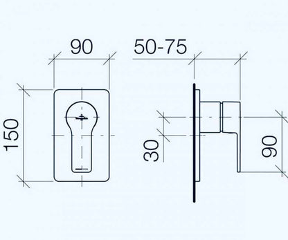 Villeroy & Boch "JUST" UP-Einhandbatterie ohne Umsteller