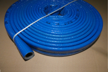 Rohrisolierung PE 10m mit Schutzhaut - 22 x 4mm Blau