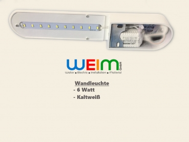 LED Spiegelleuchte 6Watt Wandlampe Badlampe Wandleuchte Kaltweiß Designvoll