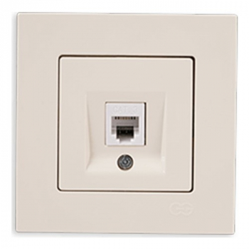 UP EQONA Datenbuchse CAT6 Cremeweiß
