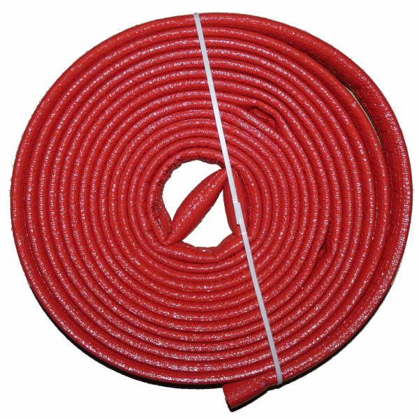Rohrisolierung PE 10m mit Schutzhaut - 22 x 4mm Rot
